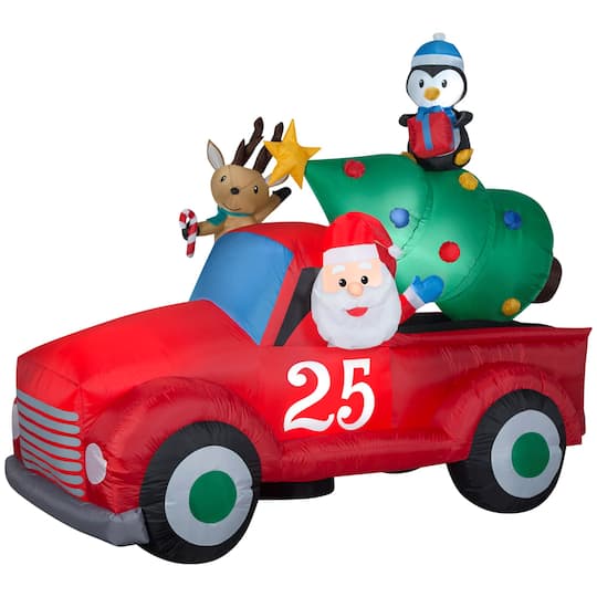 8ft. Airblown® Inflatable Santa in Vintage Truck